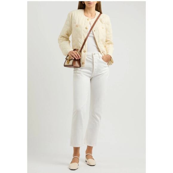 Veronica Beard Shalia Quilted Jacket in Ivory - Picture 2 of 16